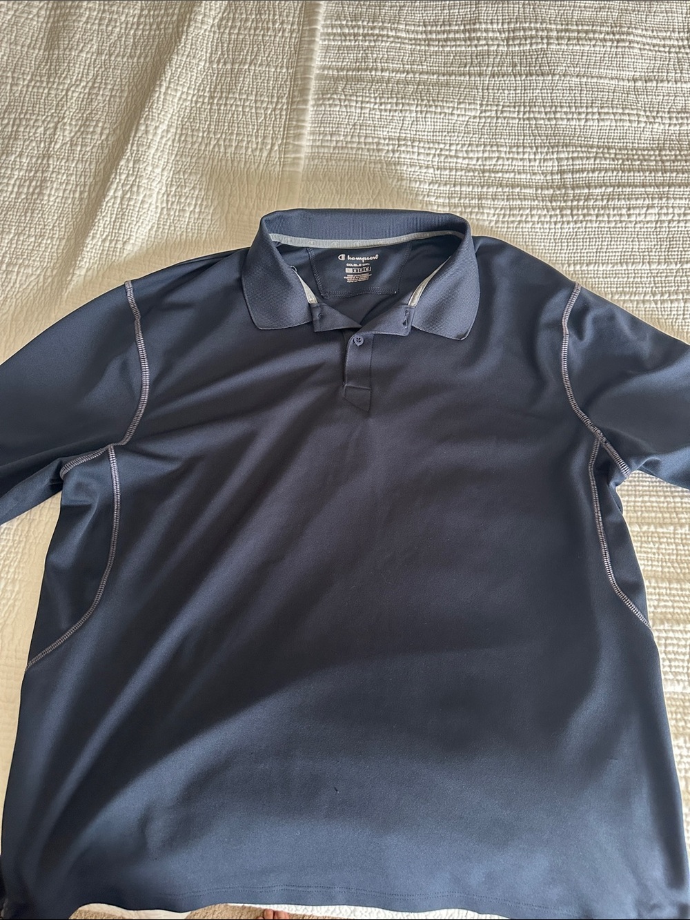 Champion Men's Dark Navy Performance Polo with Contrast Stitching